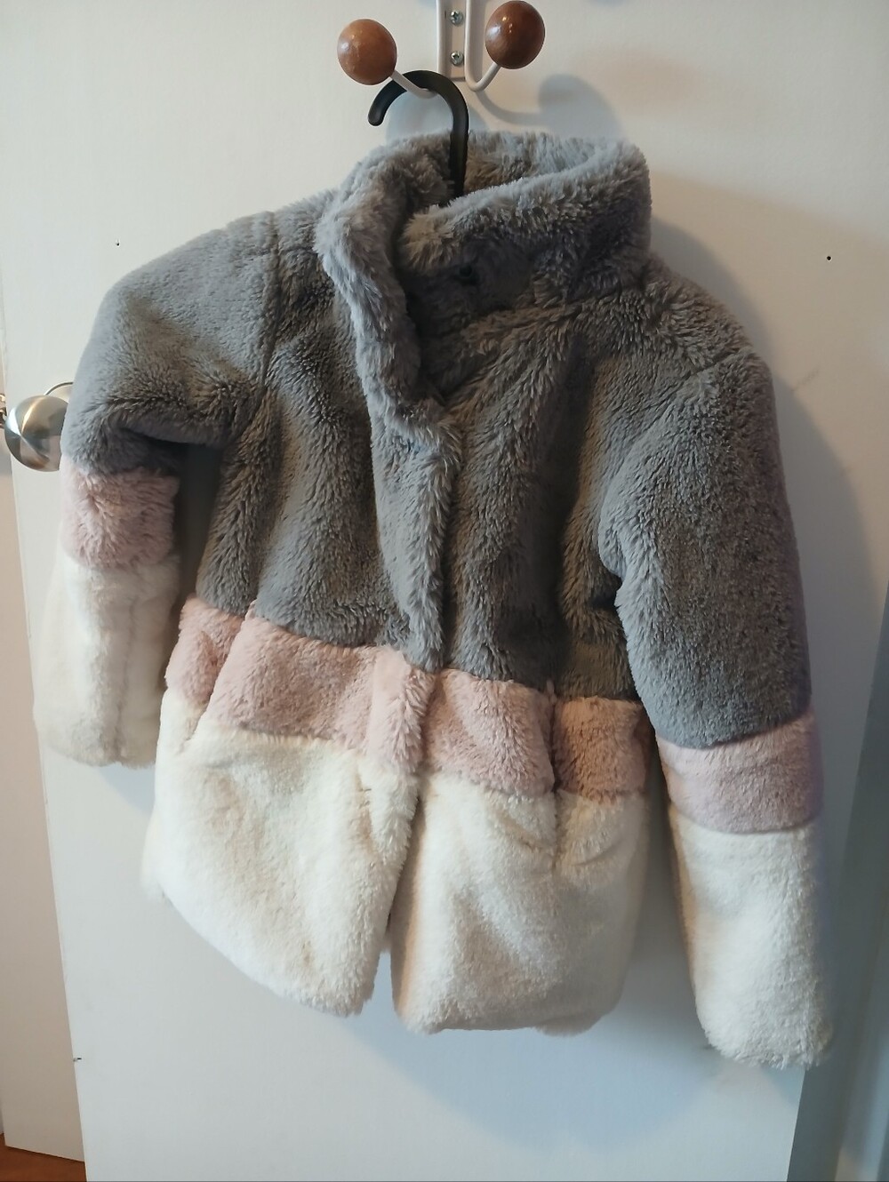 C&C California Kids Plush Colorblock Faux Fur Jacket